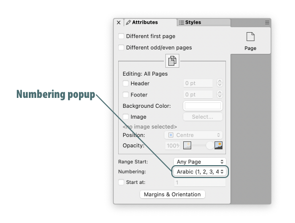 Mellel - Headers, Footers and Page Numbers